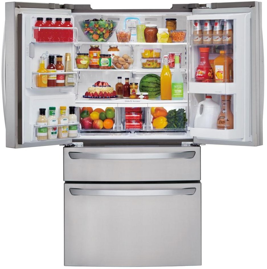 LMXS30776S LG 29.7 cu ft 4 Door French Door-in-Door Refrigerator - 36 W Stainless Steel-3