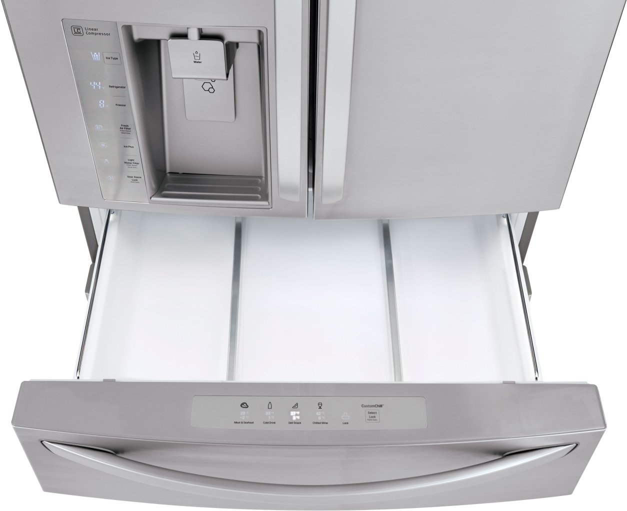 LMXS30776S LG 29.7 cu ft 4 Door French Door-in-Door Refrigerator - 36 W Stainless Steel-8