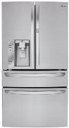 LMXS30776S LG 4 Door French Door-in-Door Refrigerator - 29.7 cu. ft., 36 Inch Stainless Steel