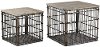 Clearance 16 Inch Metal Basket Accent Table with Lid