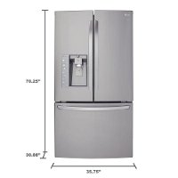 LFXC24726S LG Counter Depth French Door Refrigerator - 23.7 cu. ft., 36 Inch Stainless Steel-8