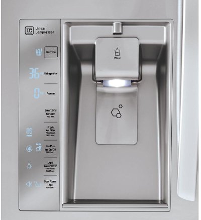 LFXS30726S LG French Door Refrigerator - 36 Inch Stainless Steel