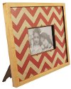 Red Chevron Wood Picture Frame