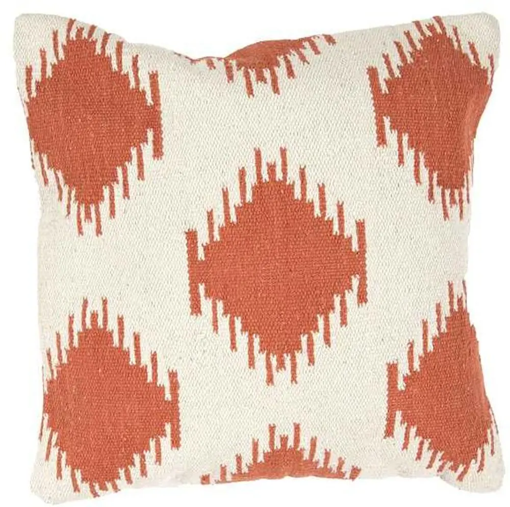 Red and White Throw Pillow-1