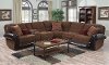 Clearance Auburn Brown 4 Piece Power Reclining Sectional Sofa - William