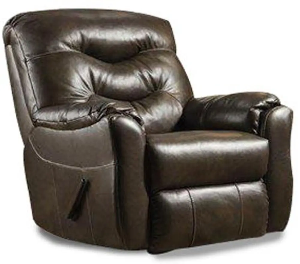 Passion 39 Inch Palazzo Brown Leather-Match Rocker Recliner-1