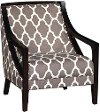 Contemporary Gray Pattern Accent Chair - Nigel