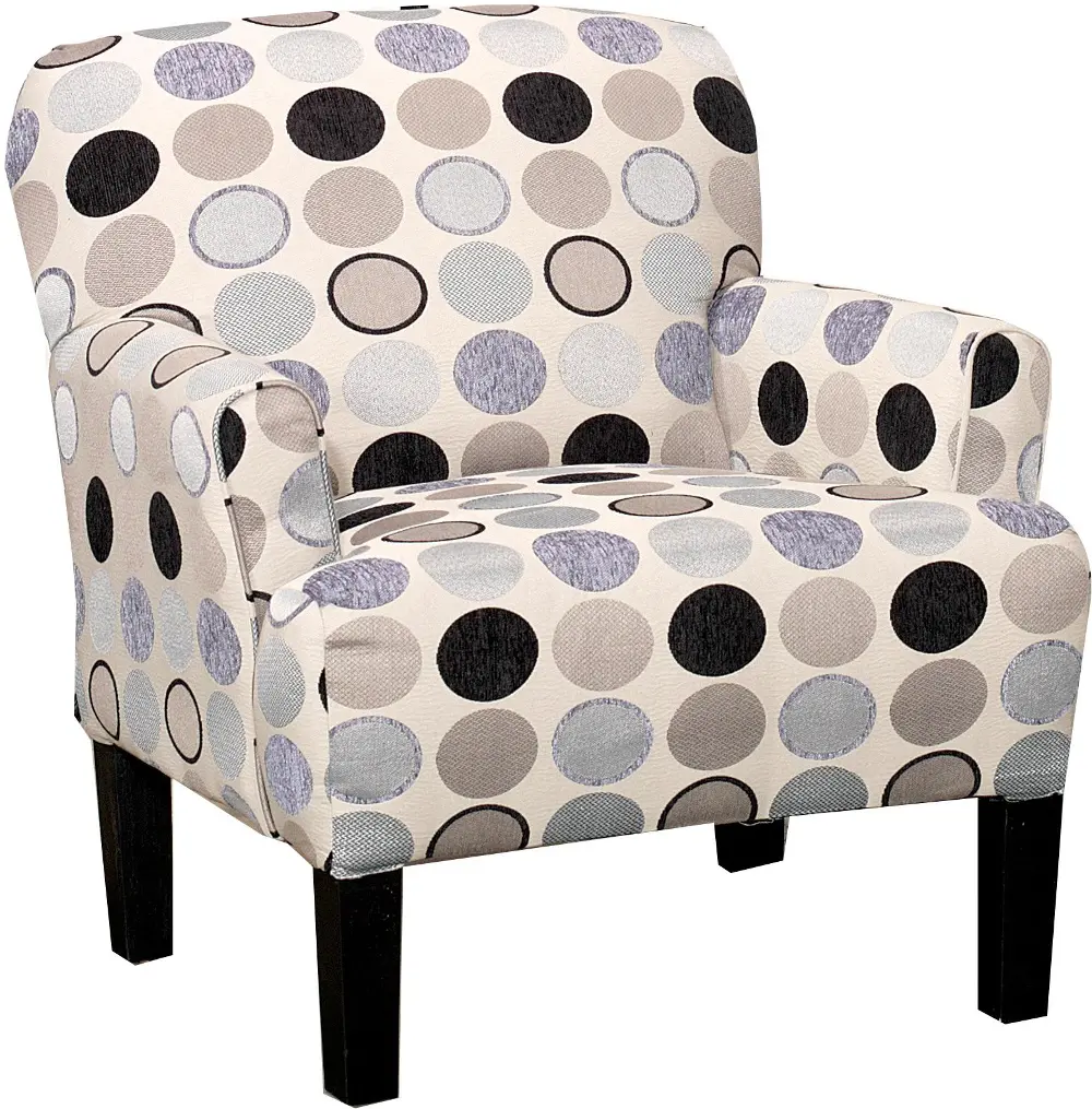 Uptown 35 Inch Circle Gray Upholstered Chair-1