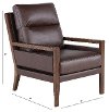 Walnut Brown Performance Fabric Accent Chair - Zoe