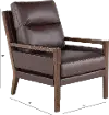 Zoe Walnut Brown Fabric Accent Chair