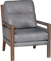 Charcoal Gray Performance Fabric Accent Chair - Zoe