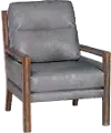 Zoe Charcoal Gray Performance Fabric Accent Chair