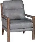 Zoe Charcoal Gray Performance Fabric Accent Chair