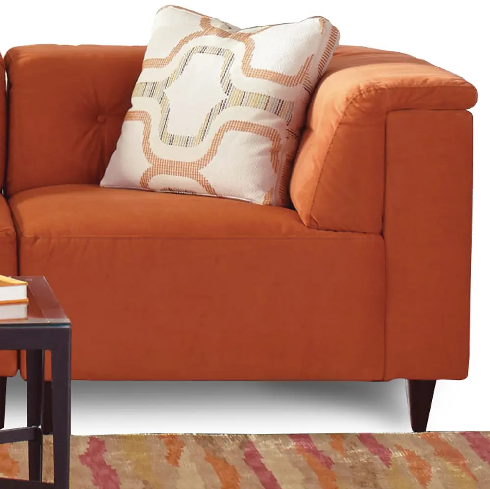 201-15/ORANGEADE/COR Dylan Orange Upholstered Corner Piece-1