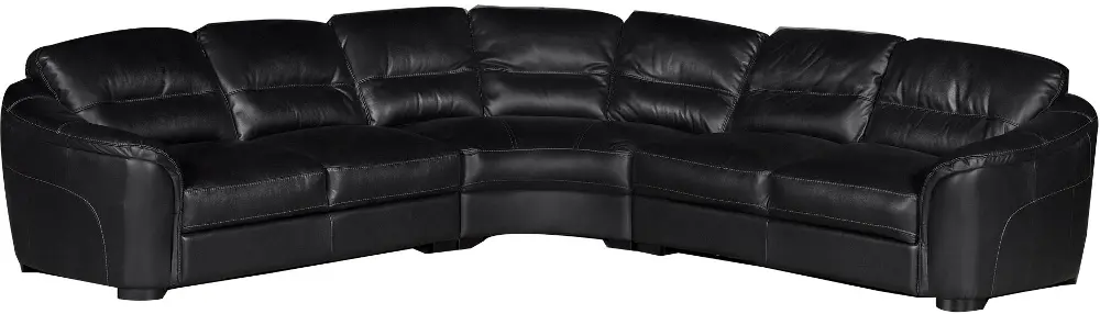 Tucson Black Upholstered 3 Piece Sectional-1