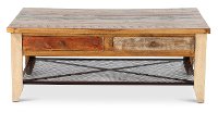Tanmeron Pine Two Tone Wood Coffee Table-1