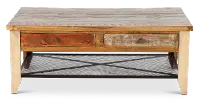 Tanmeron Pine Two Tone Wood Coffee Table