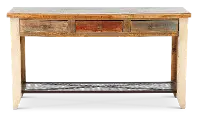 Tanmeron Pine Two Tone Brown Console Table