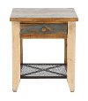 Pine Two Tone Brown End Table - Tanmeron