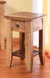 Pine Two Tone Rustic End Table - Tanmeron