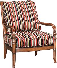 Gable Striped Accent Chair