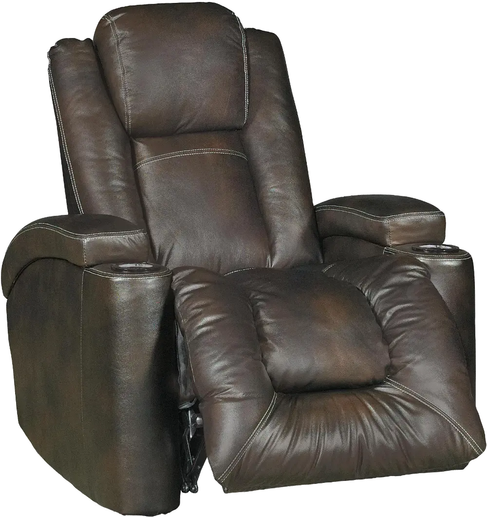 Brown Leather-Match Power Home Theater Recliner - Downtown-1