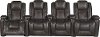 Brown Leather-Match 4-Piece Power Home Theater Seating - Downtown
