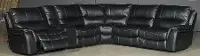 Black 6 Piece Reclining Sectional Sofa - Wayne
