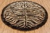 8' Round Animal Print Tan & Black Area Rug - Amazon