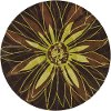 8' Round Brown Area Rug - Dharma