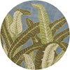 8' Round Blue & Green Area Rug - Kronos