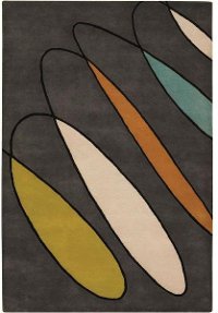 5 x 8 Medium Contemporary Gray Area Rug - Bense