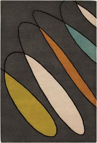5 x 8 Medium Contemporary Gray Area Rug - Bense-2