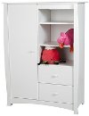 3640038 White Armoire with Drawers - Beehive