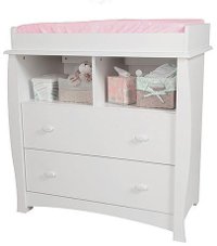 3640330 White Changing Table with Removable Changing Station - Beehive