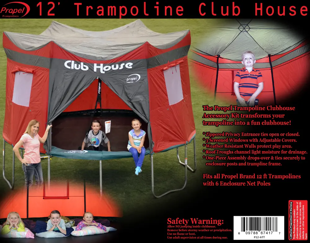 P12-6TT 12' Trampoline Club House-1