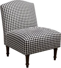 32-1ESPBRNBLC Berne Black Armless Chair - Camel Back