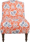 32-1ESPCCLCRL Cecilia Coral Armless Chair - Camel Back -2