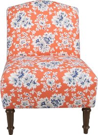 32-1ESPCCLCRL Cecilia Coral Armless Chair - Camel Back -2
