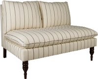 5106ESPFRTCHR Fritz Charcoal Strip Armless Loveseat