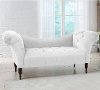 6006ESPVLVWHT Velvet White Tufted Chaise Lounge