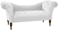 6006ESPVLVWHT Velvet White Tufted Chaise Lounge-2