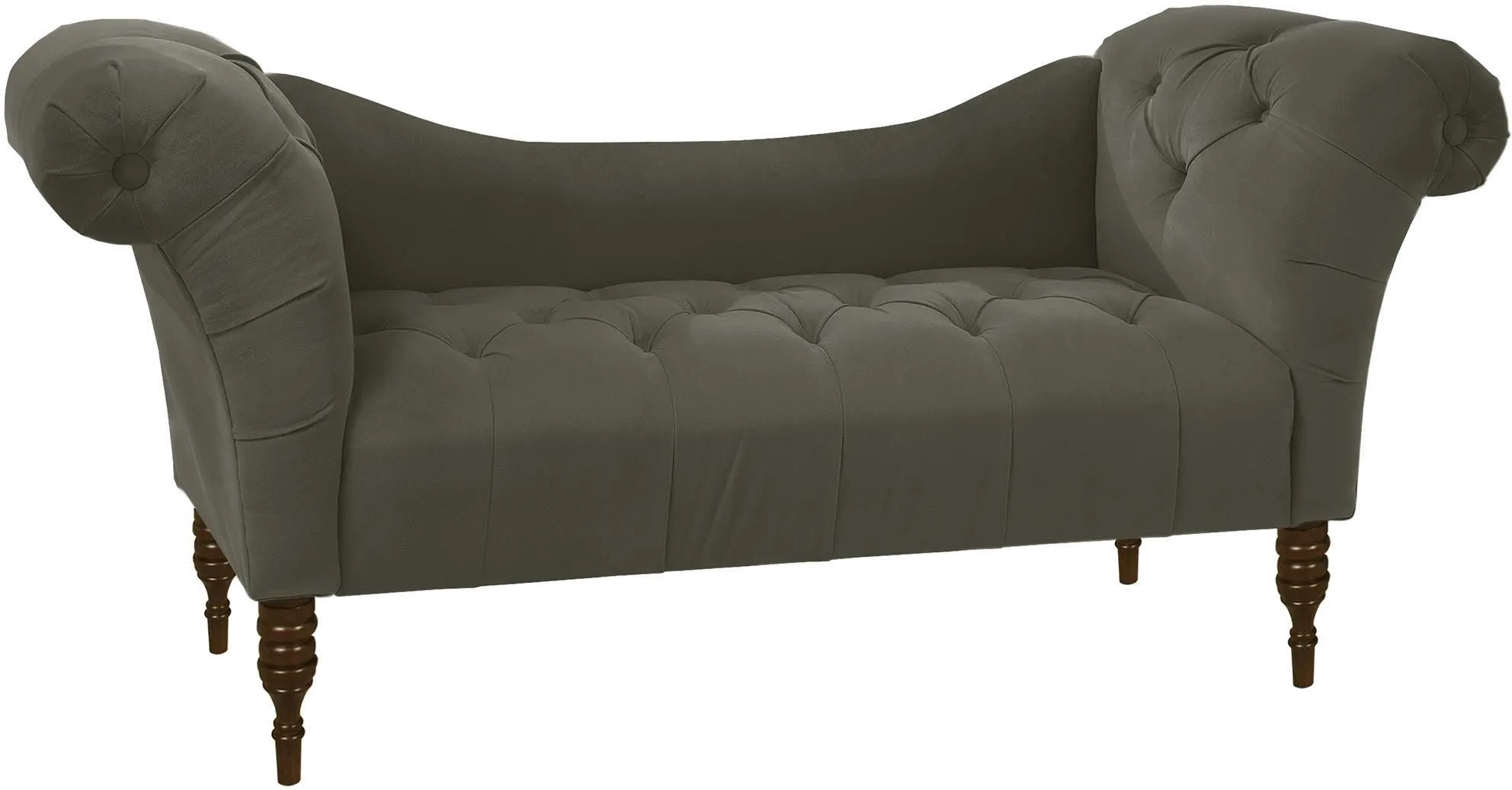 6006ESPVLVPWT Silvia Pewter Velvet Tufted Lounge Chaise-2