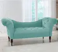 6006ESPVLVCRB Edith Velvet Caribbean Purple Tufted Lounge Chaise