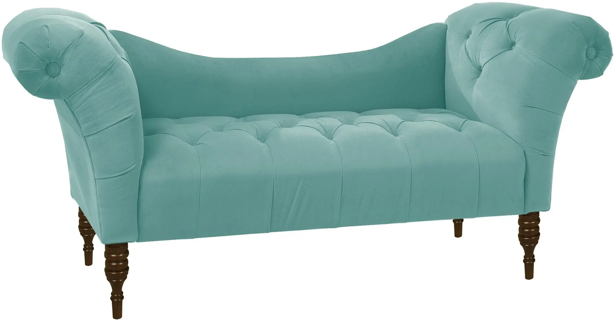 6006ESPVLVCRB Silvia Velvet Caribbean Purple Tufted Lounge Chaise-2