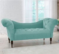6006ESPVLVCRB Velvet Caribbean Tufted Chaise Lounge