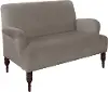 9506ESPRGLSMK Clara Regal Velvet Smoke Settee