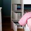 3880087 White Twin Loft Bed with Stairs/ Storage - Mobby -3