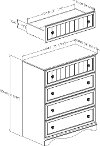 3546034 Cherry 4-Drawer Chest - Savannah -3