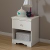 3550062 Pure White 1-Drawer Nightstand - Crystal